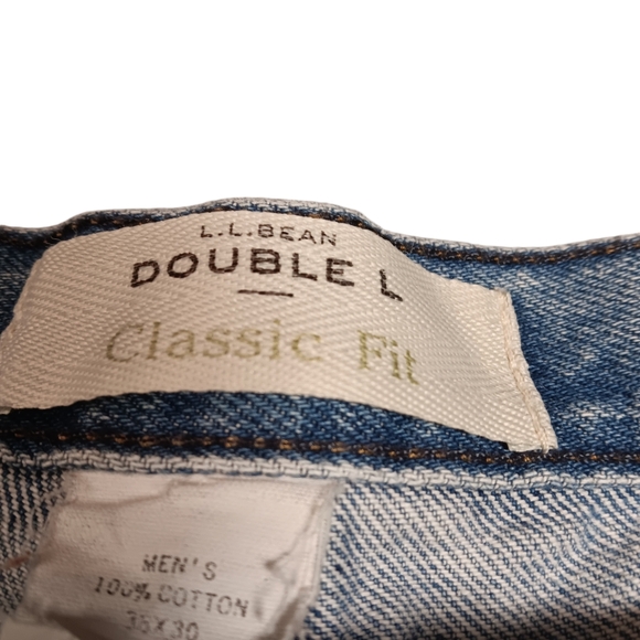 L.L. BEAN DOUBLE L CLASSIC FIT MEN'S SIZE 38×30 DENIM BLUE JEANS. - Picture 2 of 6